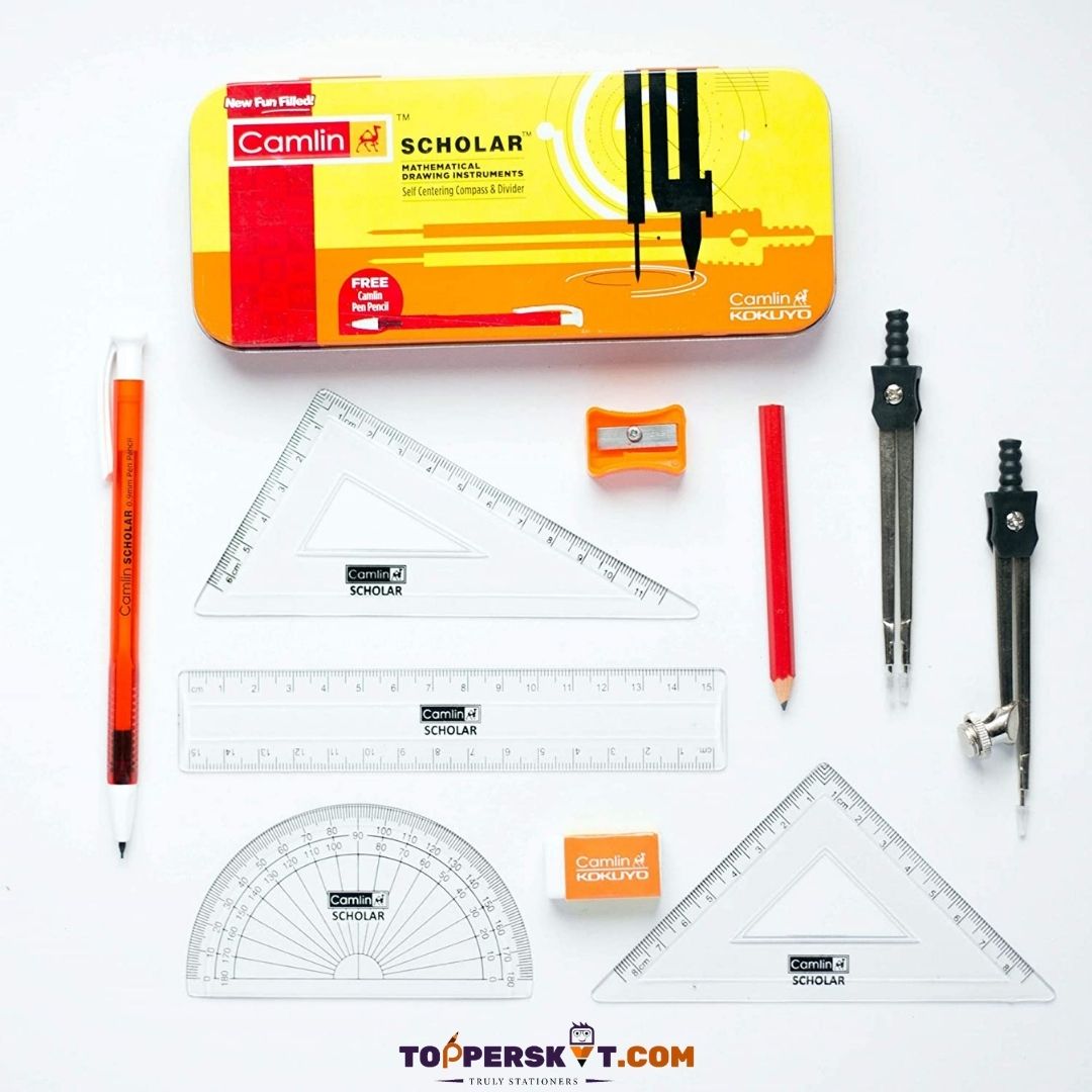 Camlin Scholar Mathematical Drawing Instruments: Precision Tools for Students ( Pack of 1 ) - Topperskit LLP