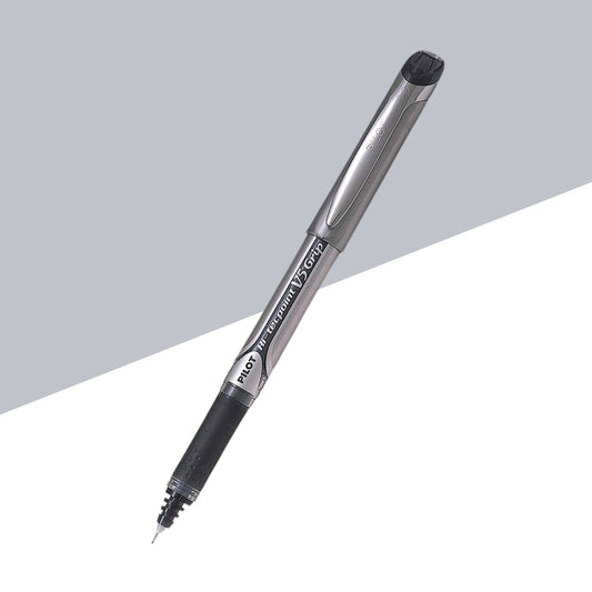 Pilot Hi-Tecpoint V5 Grip Roller Ball Pen - 0.5mm Extra Fine-Black (Pack of 1)