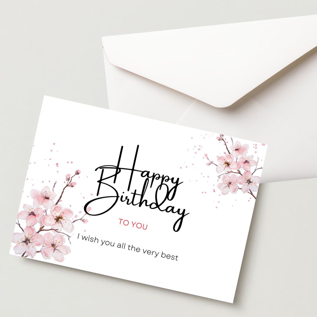 Premium Birthday Card with Envelope 300 GSM Cold-Pressed Paper (Pack of 1)