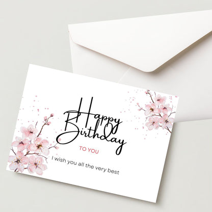 Premium Birthday Card with Envelope 300 GSM Cold-Pressed Paper (Pack of 1)