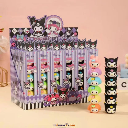 Cute Kuromi Design Stack & Shine Fluorescent Highlighter Pens (Pack of 6)