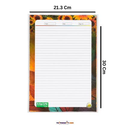 Premium Designer Ruled Sheets – Floral Border Stationery (Set of 20 Sheets)