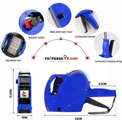 Efficient and Reliable: Topperskit MX-5500 Price Labeler Printing Rate Printer Label Gun 8 Digits ( Pack of 1 ) - Topperskit LLP