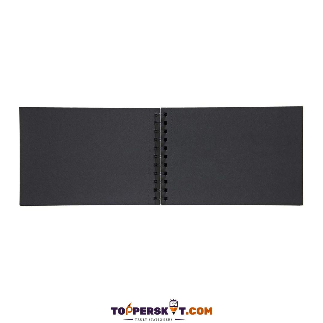 A5 Scholar Black Toned Paper Sketchbook - 40 Sheets : Elevate Your Artistry ( Pack of 1 ) - Topperskit LLP