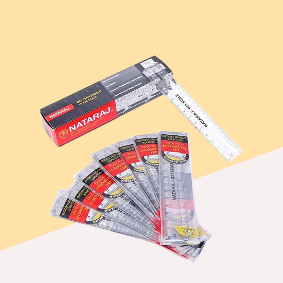 Nataraj 621 Transparent - 15 Cm Ruler: Clear Precision in Your Hands ( Pack Of 1 ) - Topperskit LLP