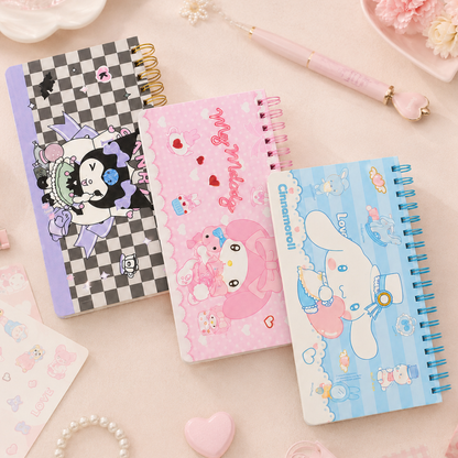 Cute Cartoon Spiral Weekly Planner Premium Textured Cover Writing Notebook (Pack of 1)