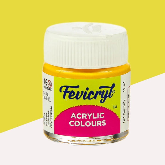 Fevicryl Acrylic Colour – Golden Yellow : Elevate Your Artistic Expressions with Vibrant Hues ( Pack of 1 ) - Topperskit LLP