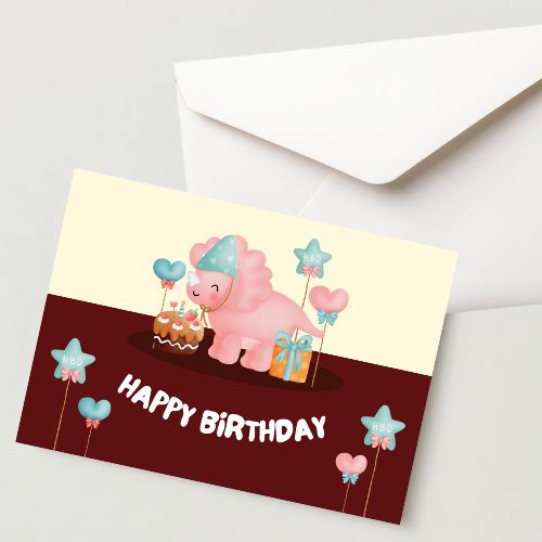 Premium Birthday Card with Envelope 300 GSM Cold-Pressed Paper (Pack of 1)