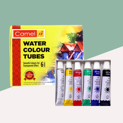 Camel Water Color Tubes: Shades in Assorted Colors ( Pack Of 6 ) - Topperskit LLP