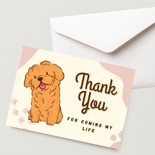 Thank You greeting Card - Premium 300 GSM Paper with Envelope (Pack of 1)