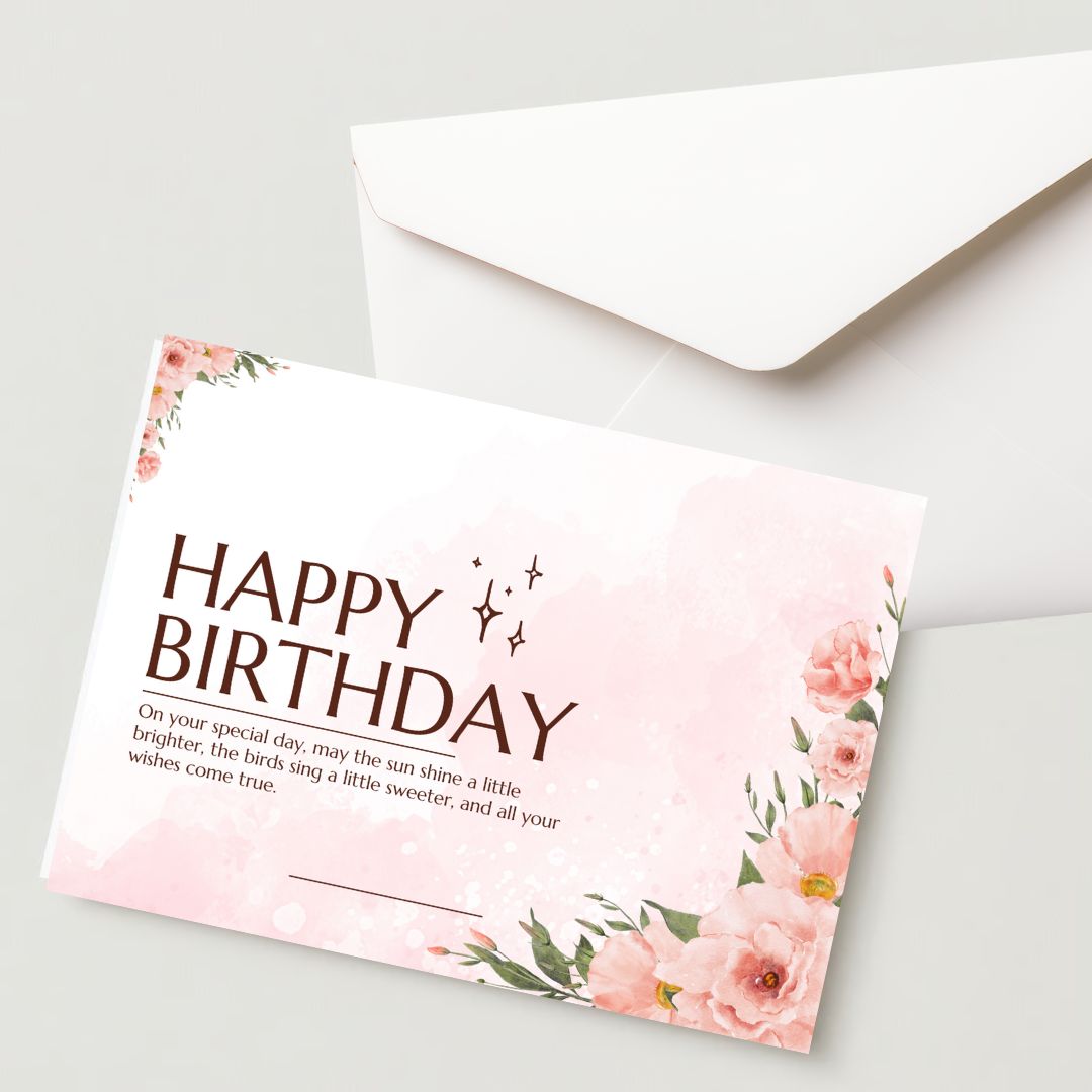 Premium Birthday Card with Envelope 300 GSM Cold-Pressed Paper (Pack of 1)