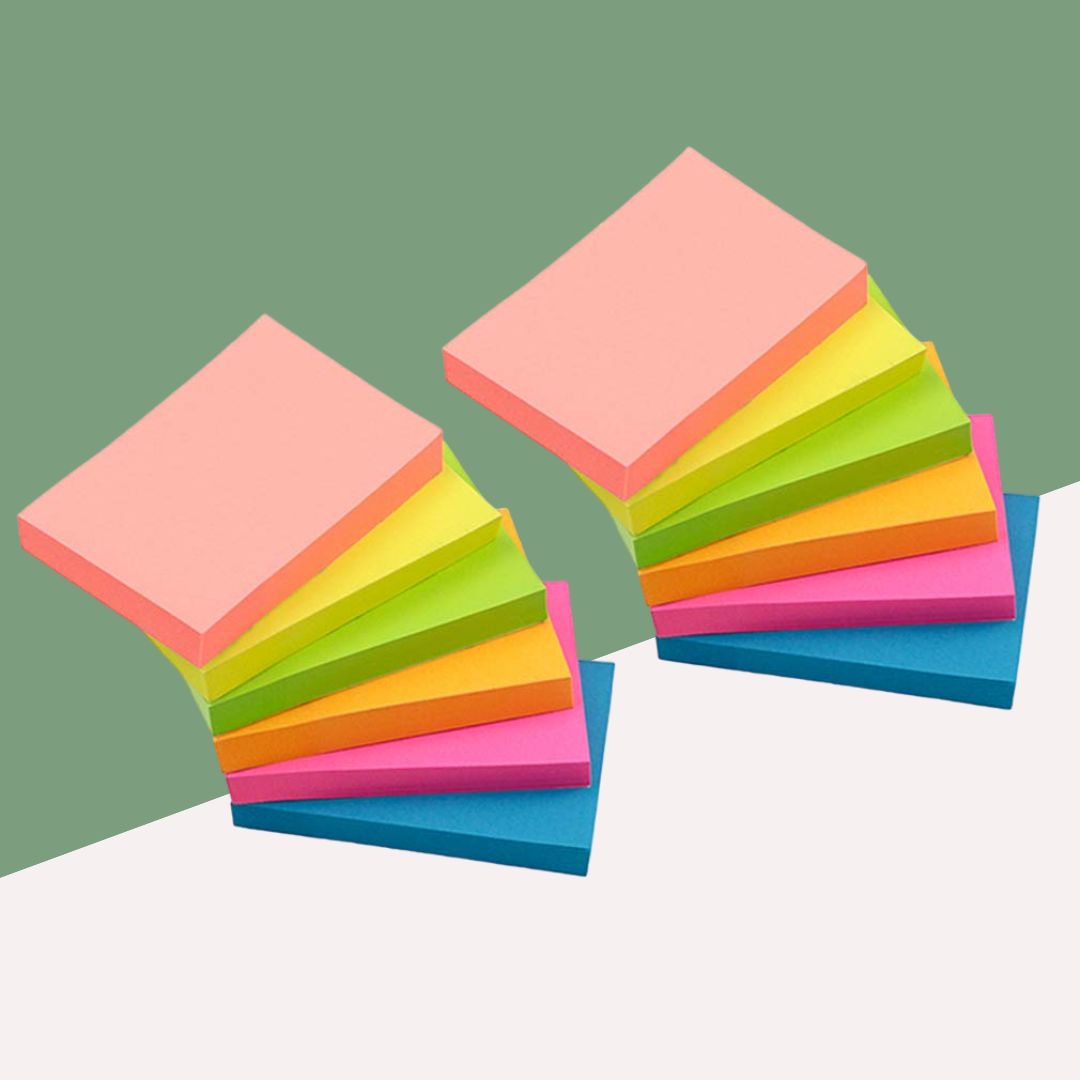 Colorful Sticky Notes - 3 inch x 2 inch ( Pack of 1 ) β Topperskit LLP