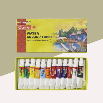 Camel Water Colour Tubes - 5 ml: Multicolour Shades ( Pack of 12 ) - Topperskit LLP