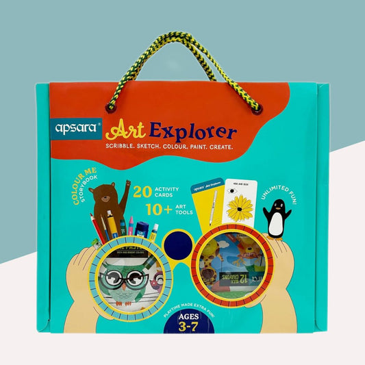 Apsara Art Explorer Kit with Bear & Penguin Storybook: Adventure Awaits, 20 Activities and Art Tools for Kids ( Pack Of 1 ) - Topperskit LLP