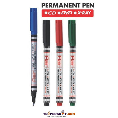 Flair Permanent CD Marker Pen - Blue : Quick-Dry, Ultra-Fine, and Long-Lasting ( Pack Of 1 ) - Topperskit LLP