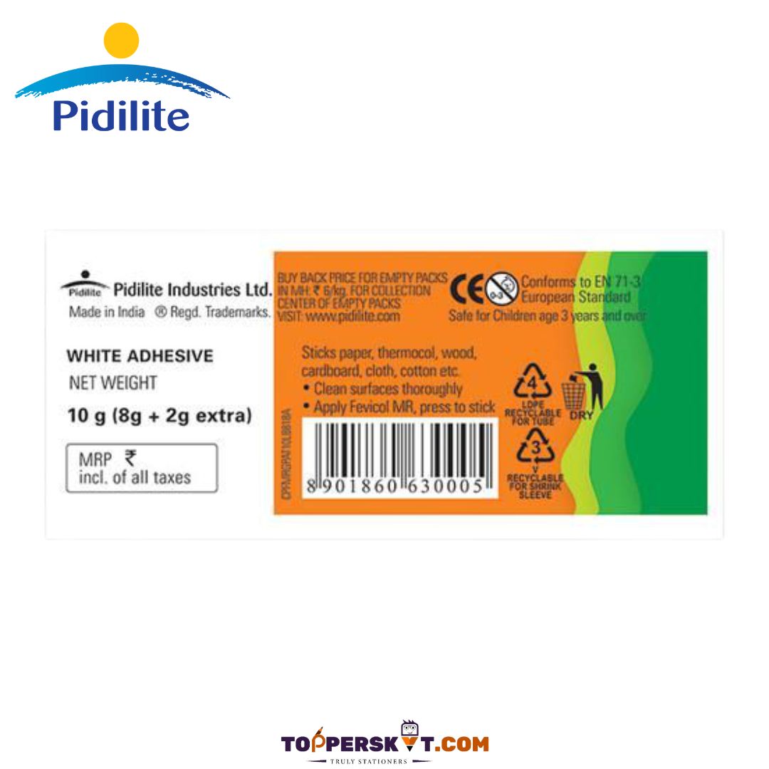 Pedilite Fevicol - 10 Gm: Trusted Excellence in Bonding Strength and Versatility ( Pack Of 1 ) - Topperskit LLP