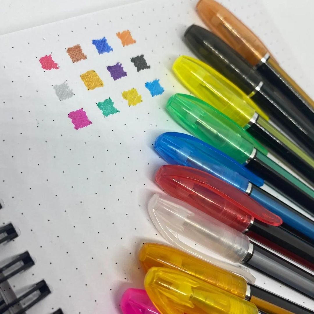 Neon Colour Gel Pen Set : Vibrant Variety ( Pack of 48 ) - Topperskit LLP