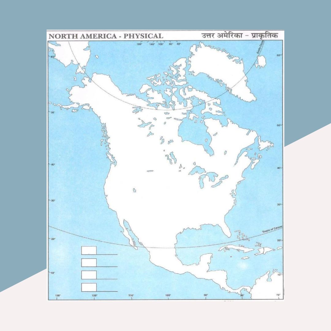 North America - Physical Map ( Set of 10 ) - Topperskit LLP