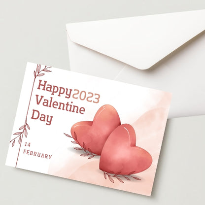 Premium Valentine's Day Greeting Card 300 GSM Cold Pressed Paper with 1 Envelope