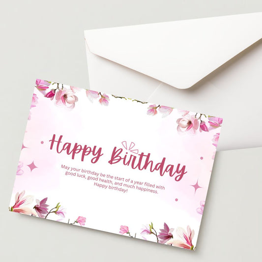 Premium Birthday Card with Envelope 300 GSM Cold-Pressed Paper (Pack of 1)