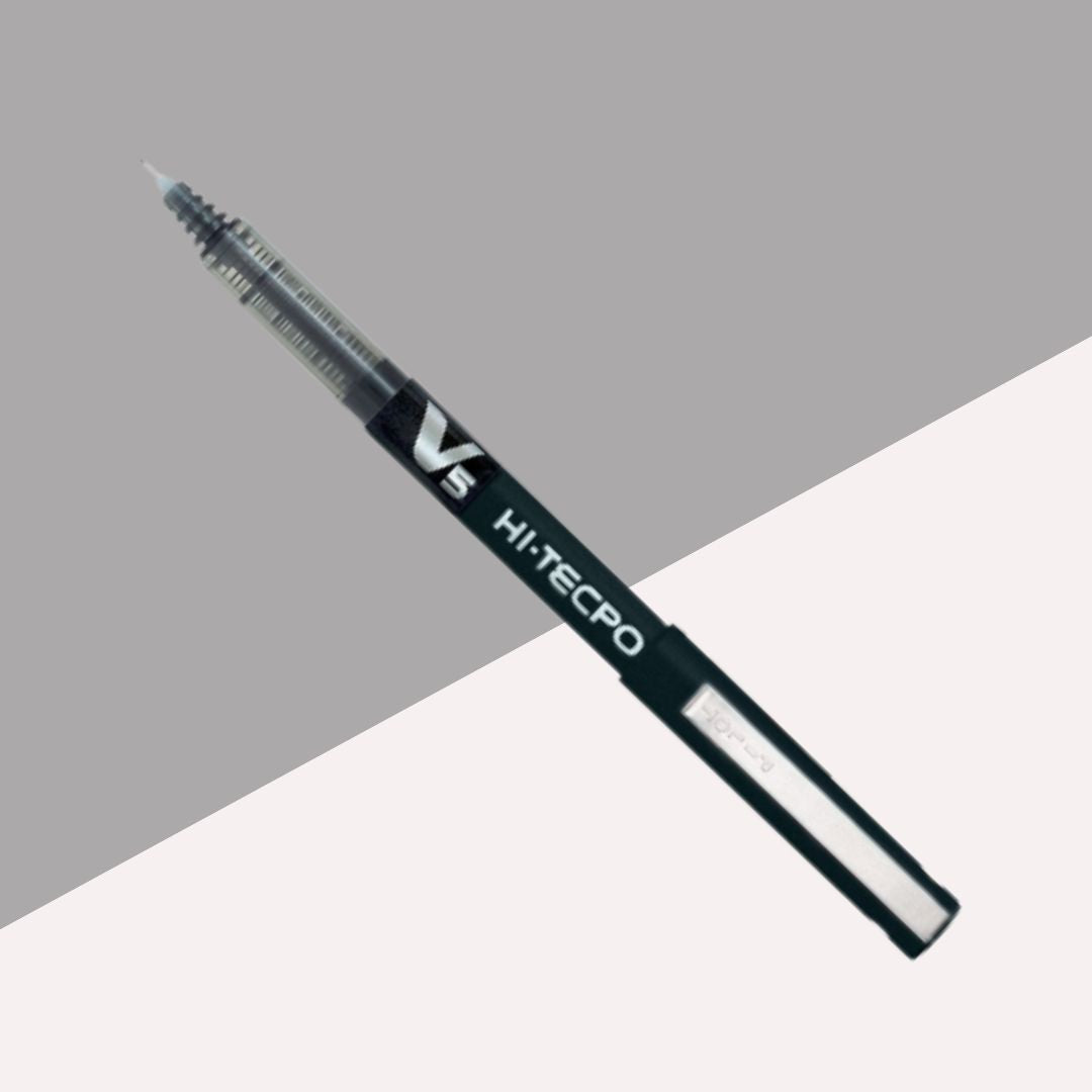 Pilot V5 Hitech Point Gel Pen – Black: Precision Redefined with Japanese Technology ( Pack of 1 )