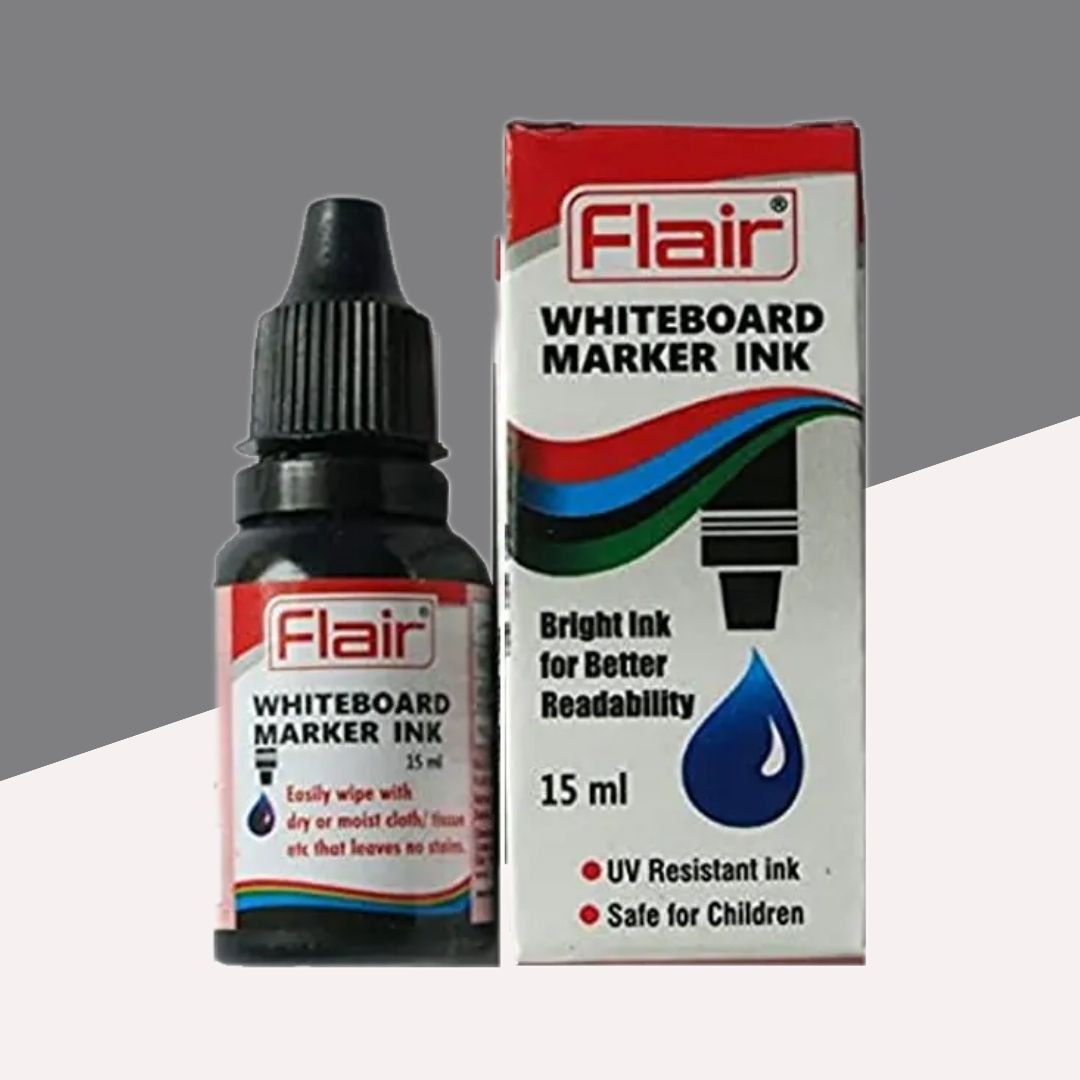 Flair Whiteboard Marker Ink - Black: High-Quality, UV Resistant, and Child-Safe ( Pack Of 1 ) - Topperskit LLP