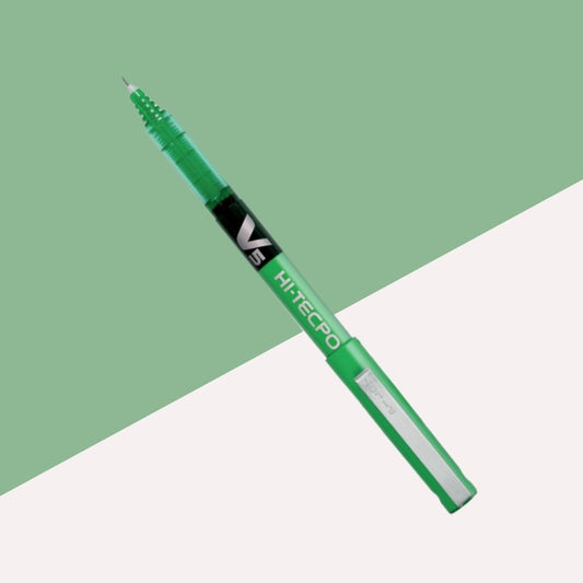 Pilot V5 Hitech Point Gel Pen – Green : Precision Redefined with Japanese Technology ( Pack of 1 ) - Topperskit LLP