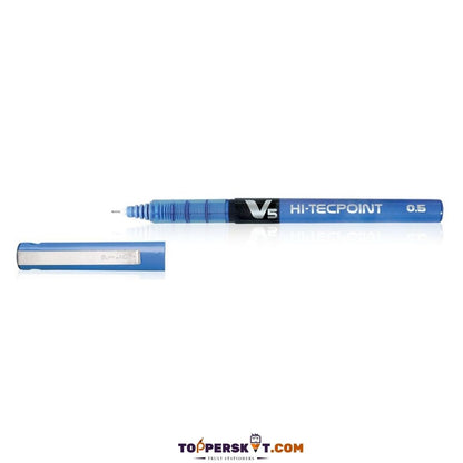 Pilot V5 Hitech Point Gel Pen – Blue: Precision Redefined with Japanese Technology ( Pack of 1 ) - Topperskit LLP