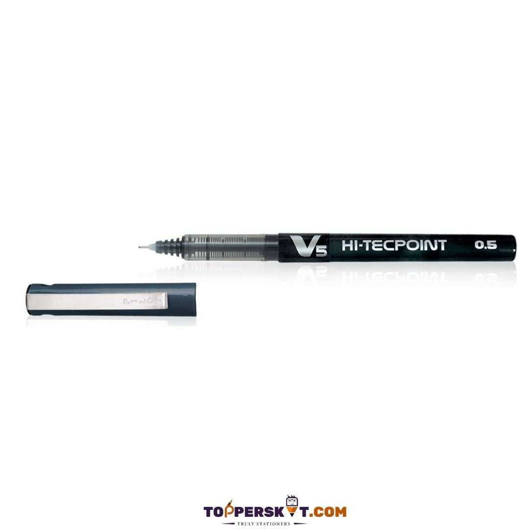Pilot V5 Hitech Point Gel Pen – Black: Precision Redefined with Japanese Technology ( Pack of 1 ) - Topperskit LLP