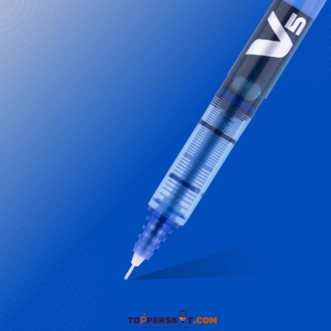 Pilot V5 Hitech Point Gel Pen – Blue: Precision Redefined with Japanese Technology ( Pack of 1 ) - Topperskit LLP