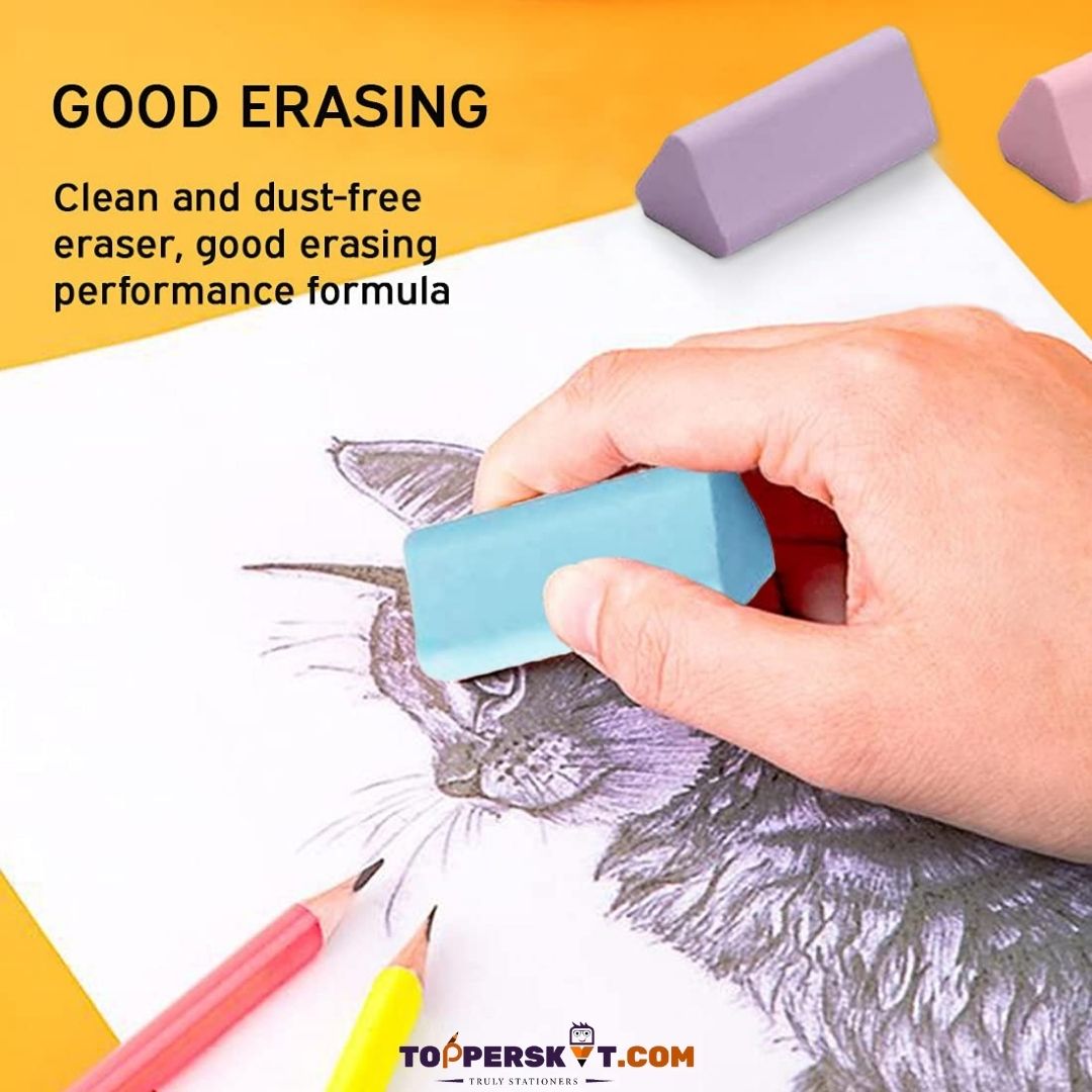Doms Triangular Eraser: Precision Erasing ( Set Of 5 ) - Topperskit LLP