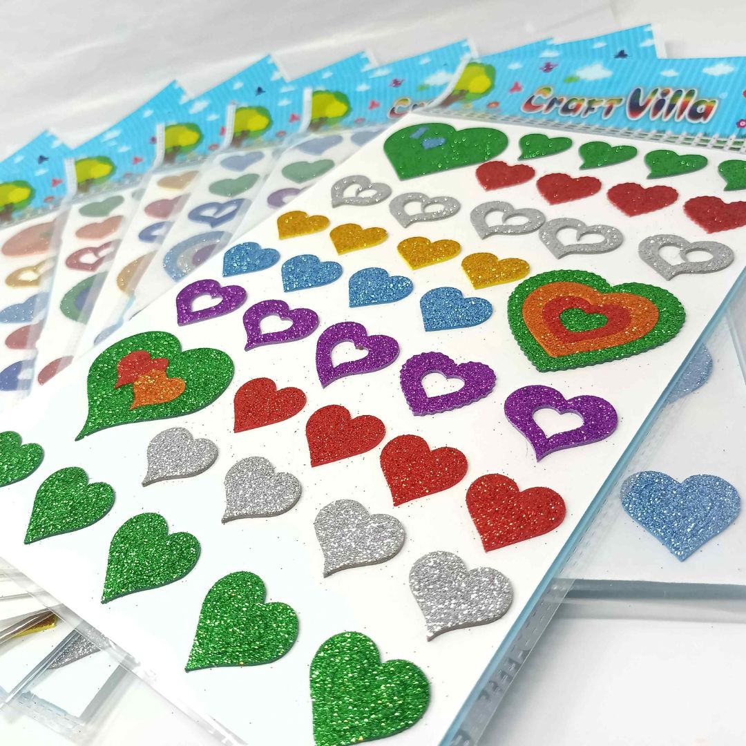 Large Glitter Sticker Multicolor Sheet ( Pack Of 1 ) - Topperskit LLP