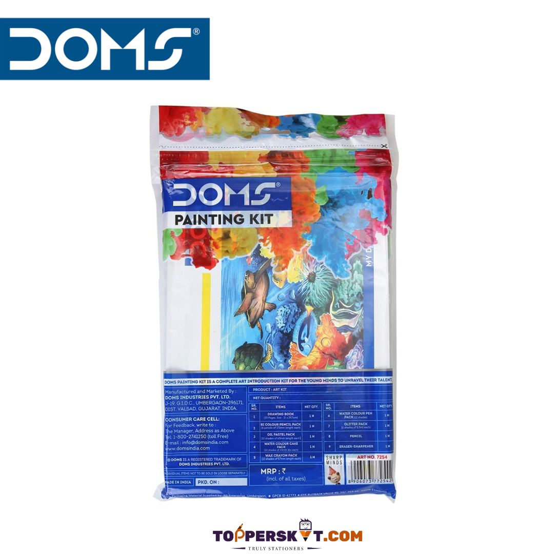 DOMS Painting Kit: A 9-Piece Comprehensive Set for Creative Exploration and Artistic Expression in Attractive Packaging ( Pack of 1 ) - Topperskit LLP