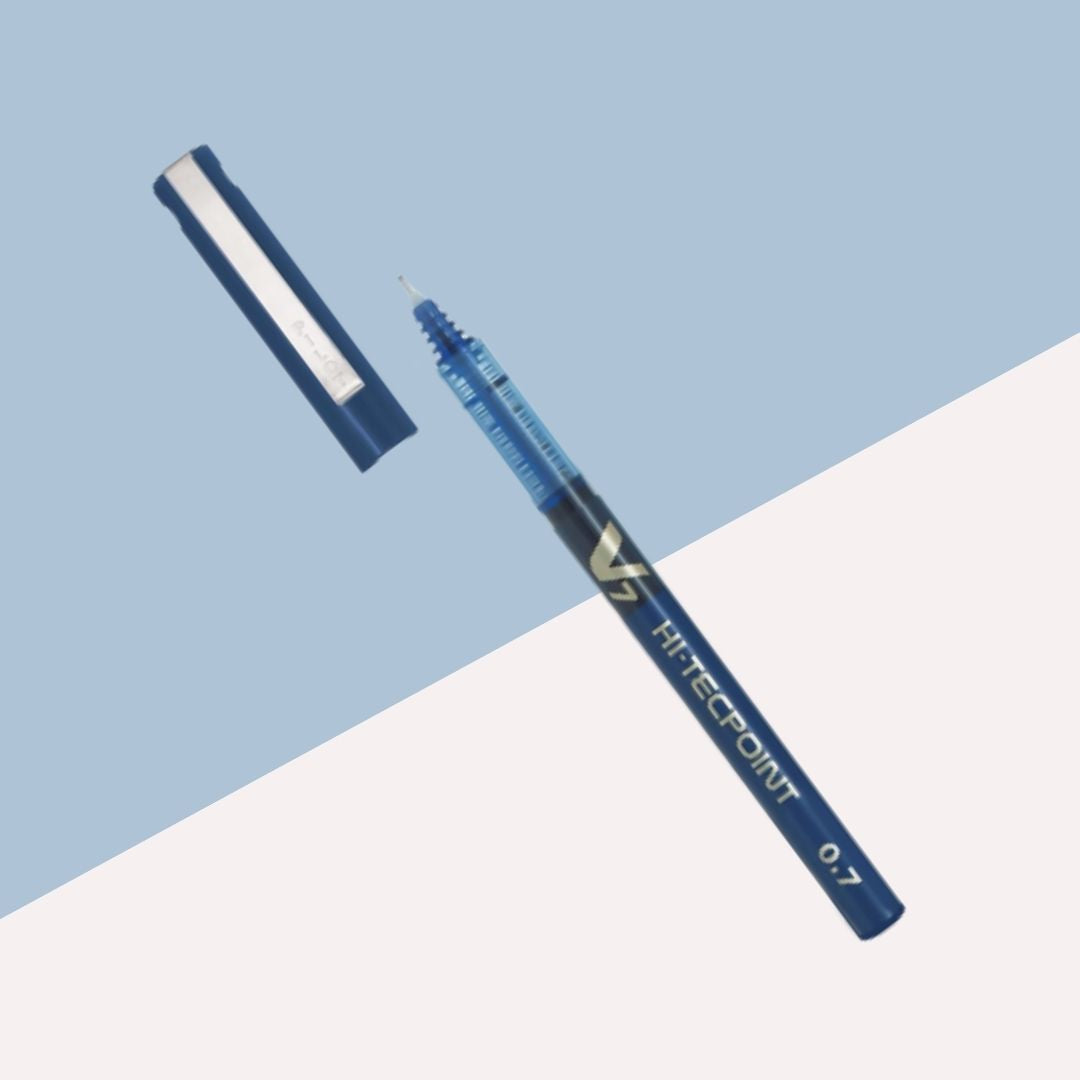 Pilot V7 Hitech Point Gel Pen – Blue: Precision Craftsmanship with Japanese Innovation ( Pack of 1 ) - Topperskit LLP