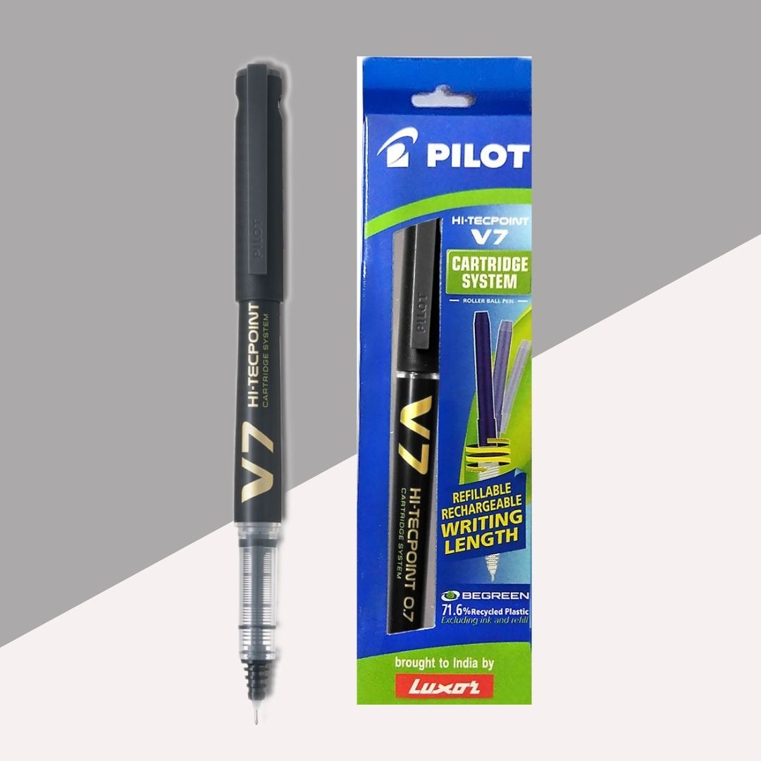 Pilot V7 Hitech Point Gel Pen Cartridge System – Black: Precision Redefined ( Pack of 1 ) - Topperskit LLP