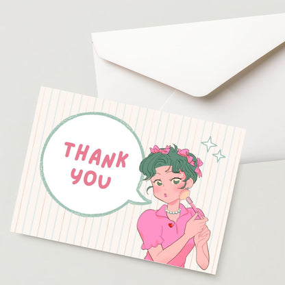 Thank You greeting Card - Premium 300 GSM Paper with Envelope (Pack of 1)