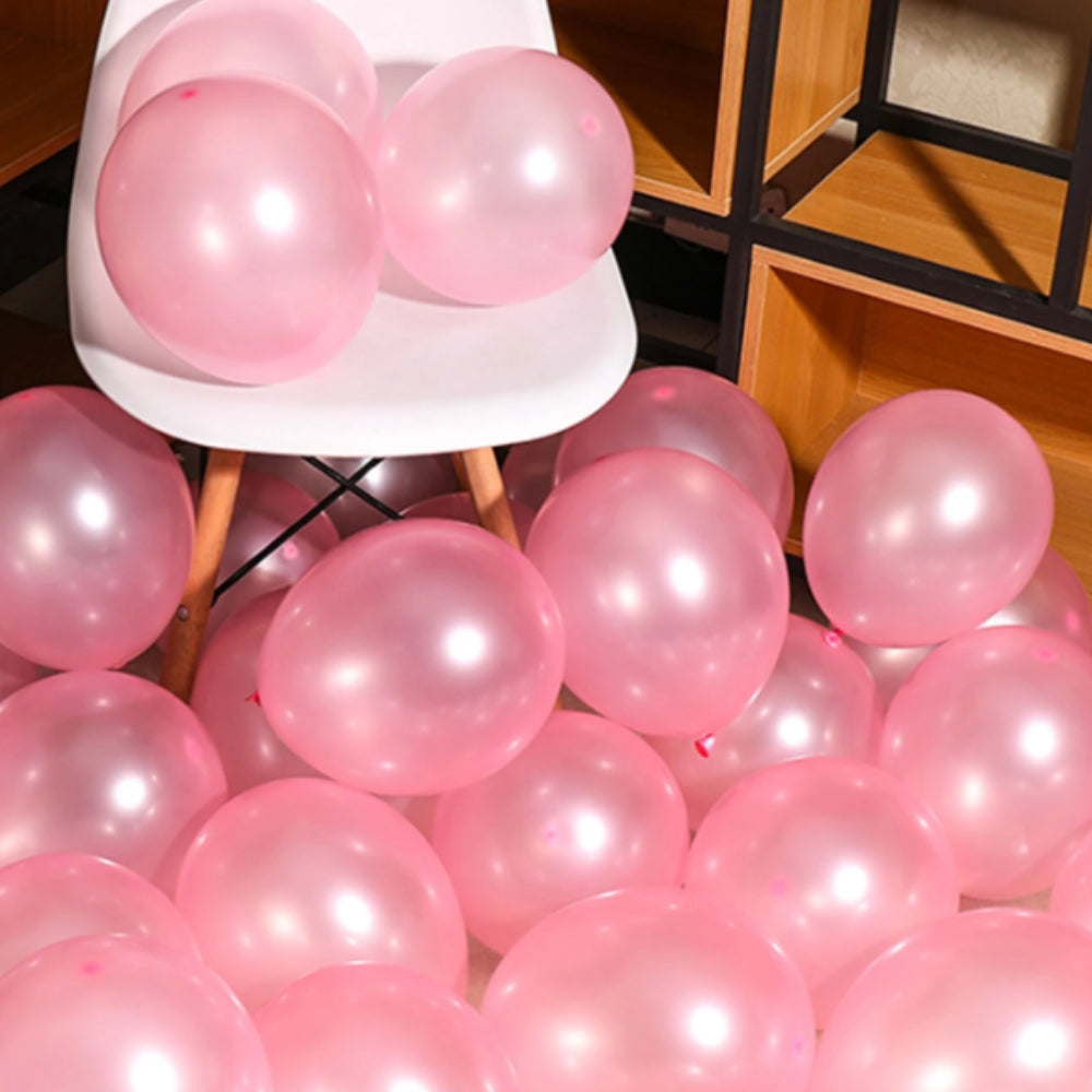 Party Balloons - Light Pink, Made from Natural Rubber Latex (Pack of 50)