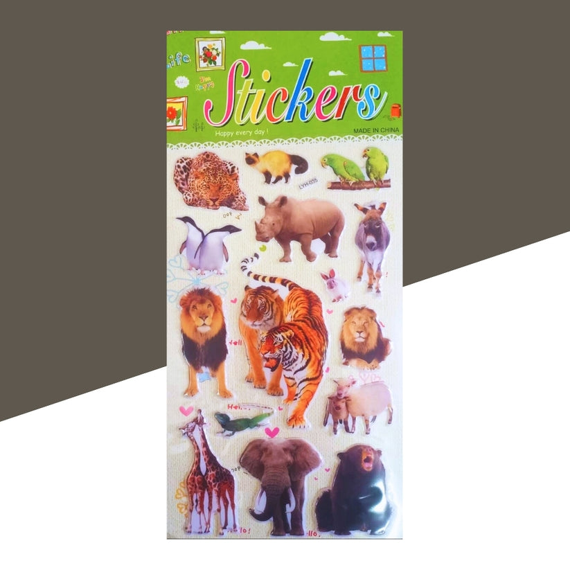 3D Animal Sticker for Kids - Fun & Colorful Designs (Pack of 1 ...