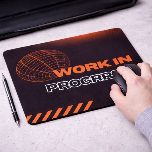 Work In Progress Design Mouse Pad – Foldable & Anti-Slip (Pack 0f 1)