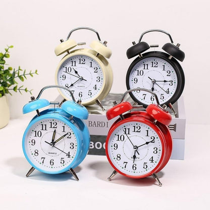 Cute Mini Metal Alarm Clock with Twin Bells for Kids & Students (Pack of 1)