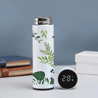 Printed Temperature Water Bottle - 500ml, Metal Bottle with LED Display (Pack of 1)
