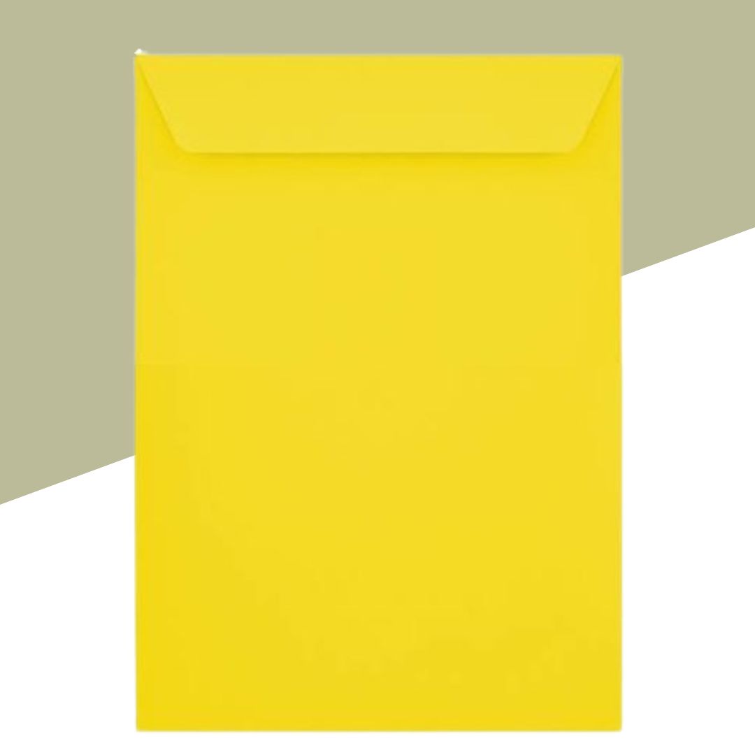 A4 Size Yellow Laminated Envelope (Pack Of 1)