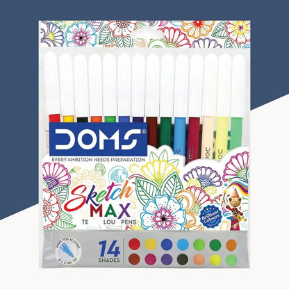 Doms Sketch Max Water Colour Pens ( Pack Of 14 )