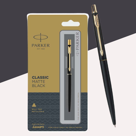 Parker Classic Matte Black Ball Pen- Blue  (Pack of 1)