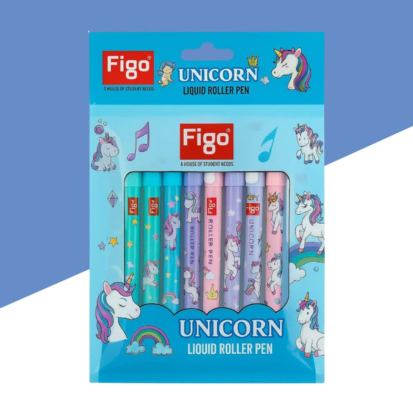 (10 Pcs.) Figo Unicorn Liquid Roller Pen – Blue