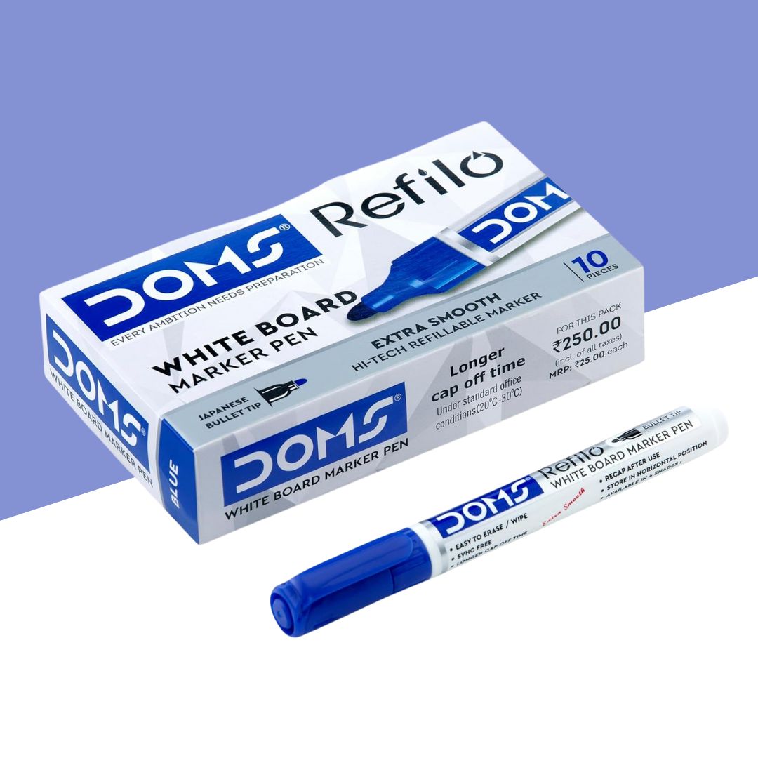 Doms Refilo Whiteboard Marker - Blue ( Pack Of 1 )