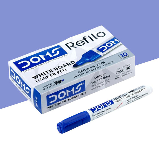 Doms Refilo Whiteboard Marker - Blue ( Pack Of 1 )