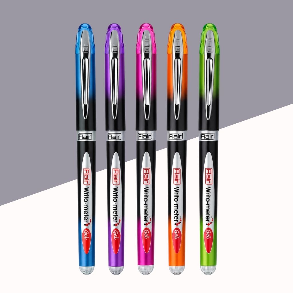 Flair Writometer Gel Pen – Black ( Pack of 1 )