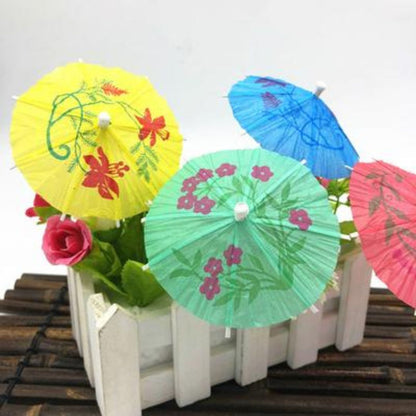 (10 Pcs.) Mini Printed Paper Umbrella