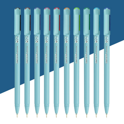 Hauser XO Multicolour Ball Pen Set ( Pack of 10 )